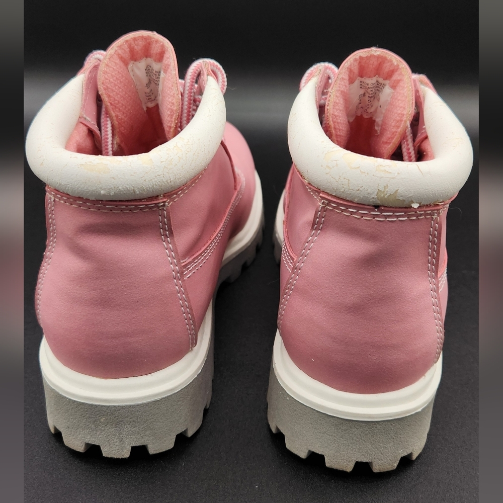 Route 66 Pink Lace-Up Work Boots - Womens Size 5.5 - Picture 3 of 7